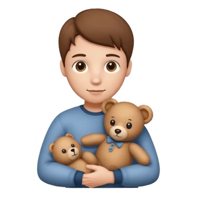 a flower in hand that holds the bear sticker