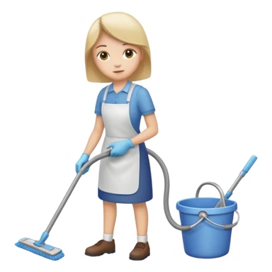 Realistic cleaning with neutral color sticker