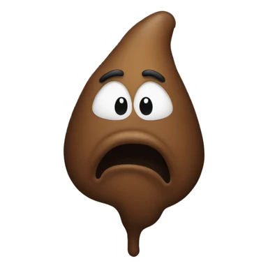 Faceless poop emoji  sticker