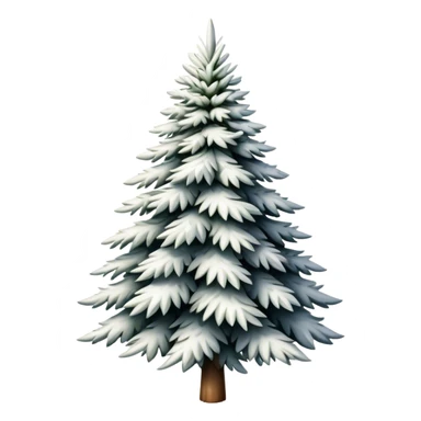  actual white fir christmas tree isolated.  sticker