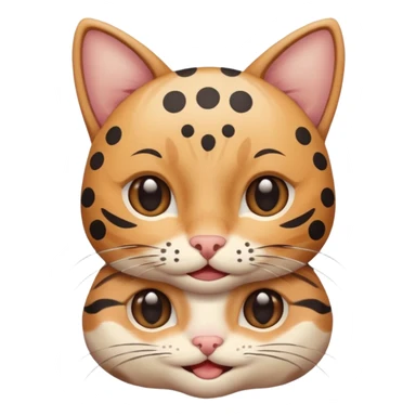 polka dots human body and cat face one face only sticker