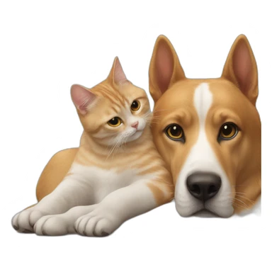 cat on a dog sticker