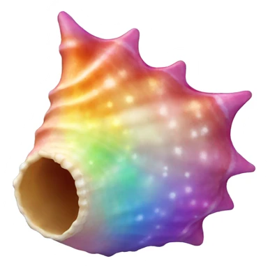 Sparkling rainbow conch sticker