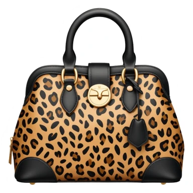leopard print luxury bag  sticker
