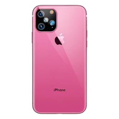 Create me a pink iPhone 17 pro image with the screen in a straight position. png sticker