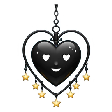 emo heart with night sky and dark chandelier sticker
