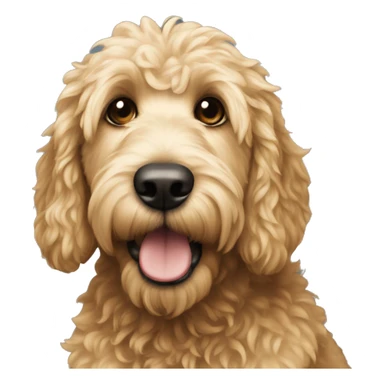 Golden doodle dog sticker