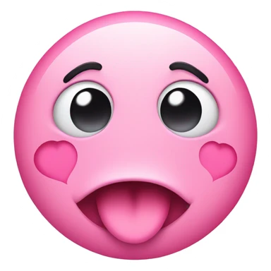 Drooling face with pink hearts  sticker
