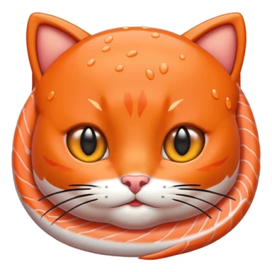 make a salmon with cat ears sticker