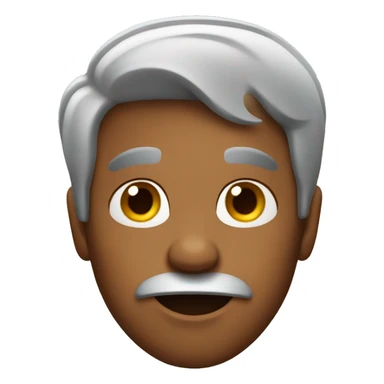 brown man with hair shrugging  sticker