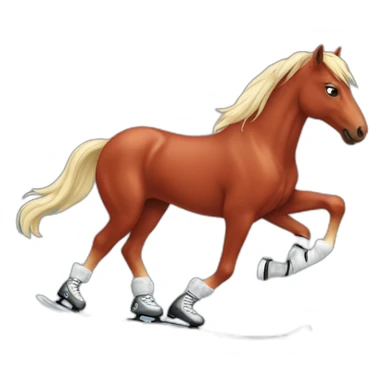 Red Horse ice skating sticker