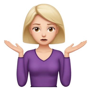 I want the information woman emoji but with the pleading emoji for the face sticker