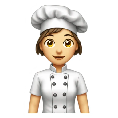 cocinera con gorro de chef sticker