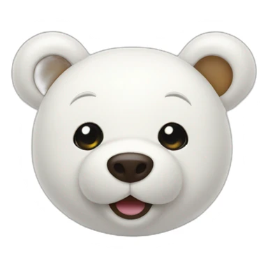 White Bear toy sticker