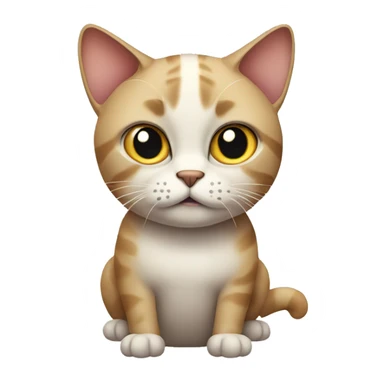 Cat with suspicious face  sticker