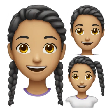 Girl with braces sticker