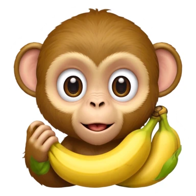 retarded looking monkey sucking a banana sticker