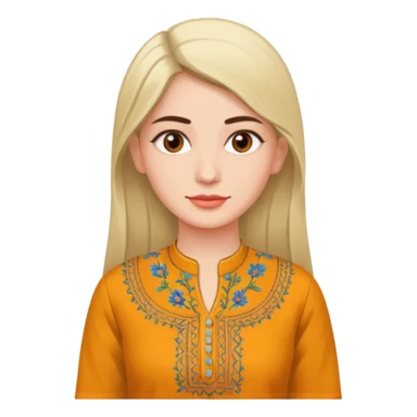 kurta wearing woman sticker