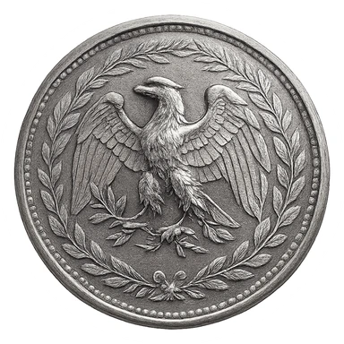 I need you to help me recreate these coing exactly as it is but just make it silver make the coin silver with transparent background please! sticker