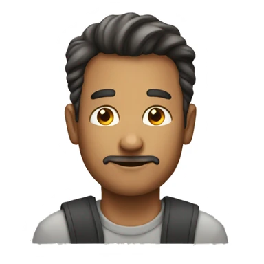 man as a appl sticker