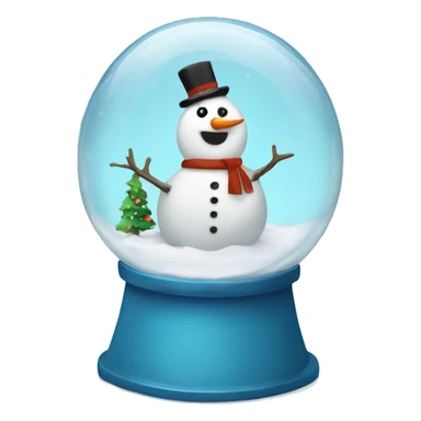 Snow globe  with snowman inside sticker