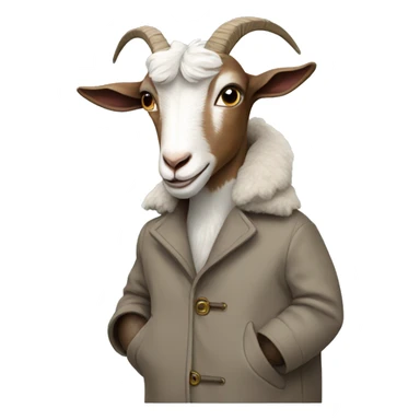 goat wearing a coat sticker