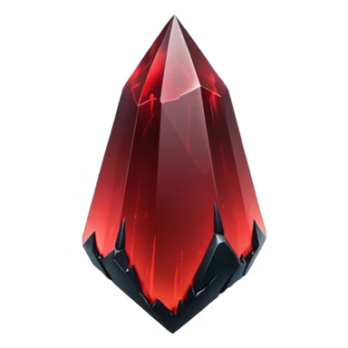 obsidian shard with a black and crimson gradient, glowing edges sticker