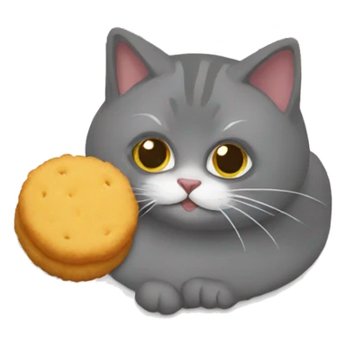 Un chat qui mange des croquettes sticker