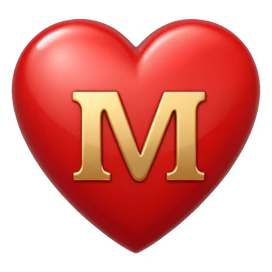 Crear a Heart with an M in the middle sticker
