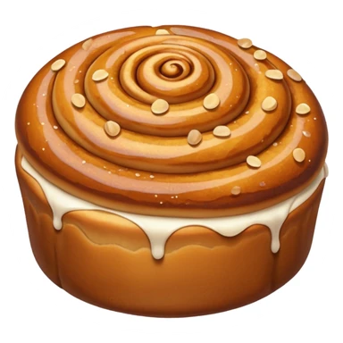 cinnemon bun with sugar pebbles on top sticker