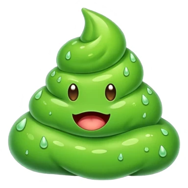 Green poop sticker