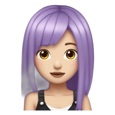 Blackpink members with soft purple hair  sticker