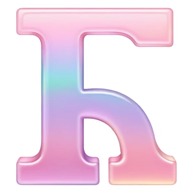 Iridescent pastel pink romantic formal elegant sophisticated cultured neat pretty beautiful nifty Font setting icon with letter I sticker