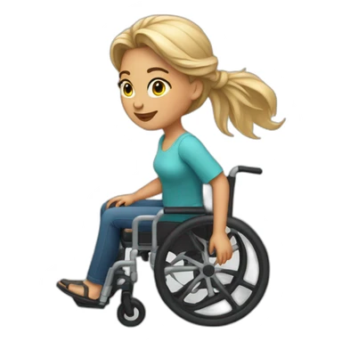 Wheelchair babe sticker