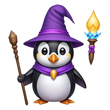 Penguin Wizard sticker