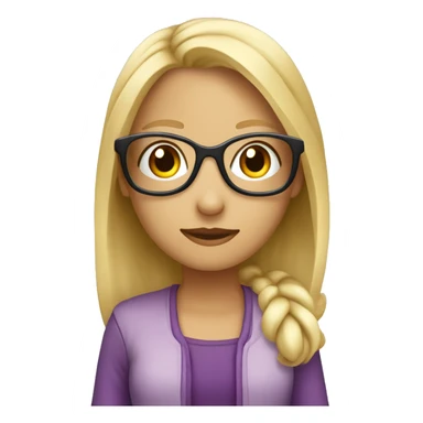 Fille blonde avec un carré et des lunettes sticker