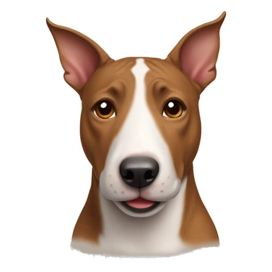 Brown bull terrier  sticker