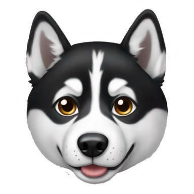 Black and white husky sticker