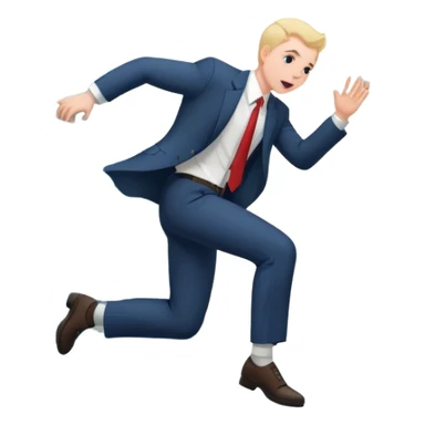 guy falling off a building  sticker