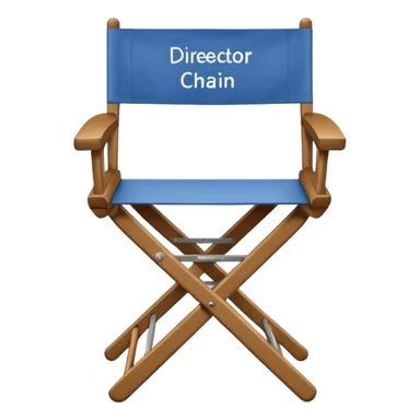 driector chair, wite director name on it sticker