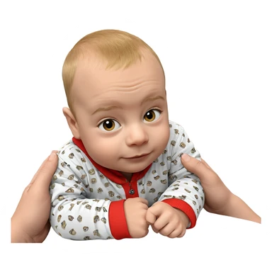 boy with cat in focus sticker