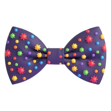 elegant bowtie with virus pattern sticker