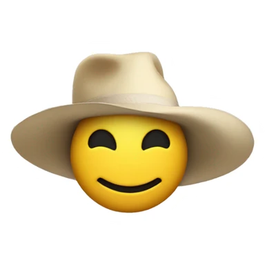 Smiley face with a bolero hat sticker
