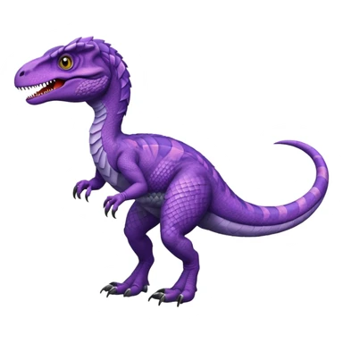 Purple velociraptor sticker