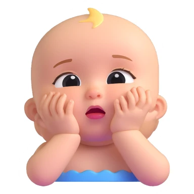 colorful crying baby sticker