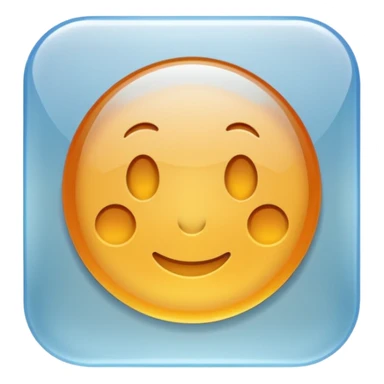 circle in a small square plastic sticker