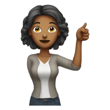 woman with thumbs down hand sticker