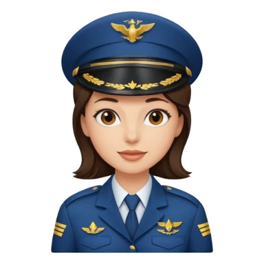 comercial pilot girl brunette sticker
