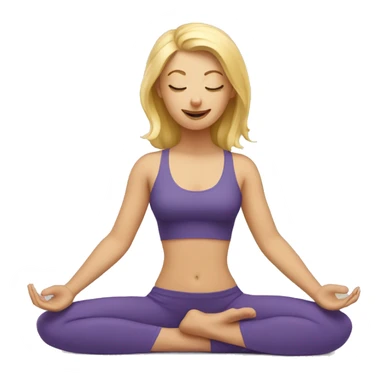 Blonde lady doing yoga sticker