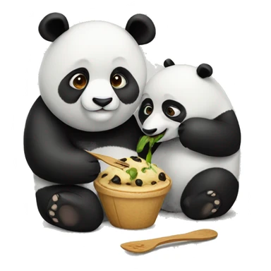 Panda eating panda sticker